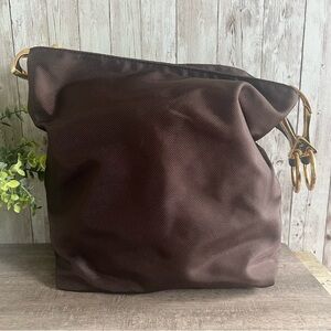 Jean Pierre Klifa Brown Nylon Bucket Shoulder Bag NWOT